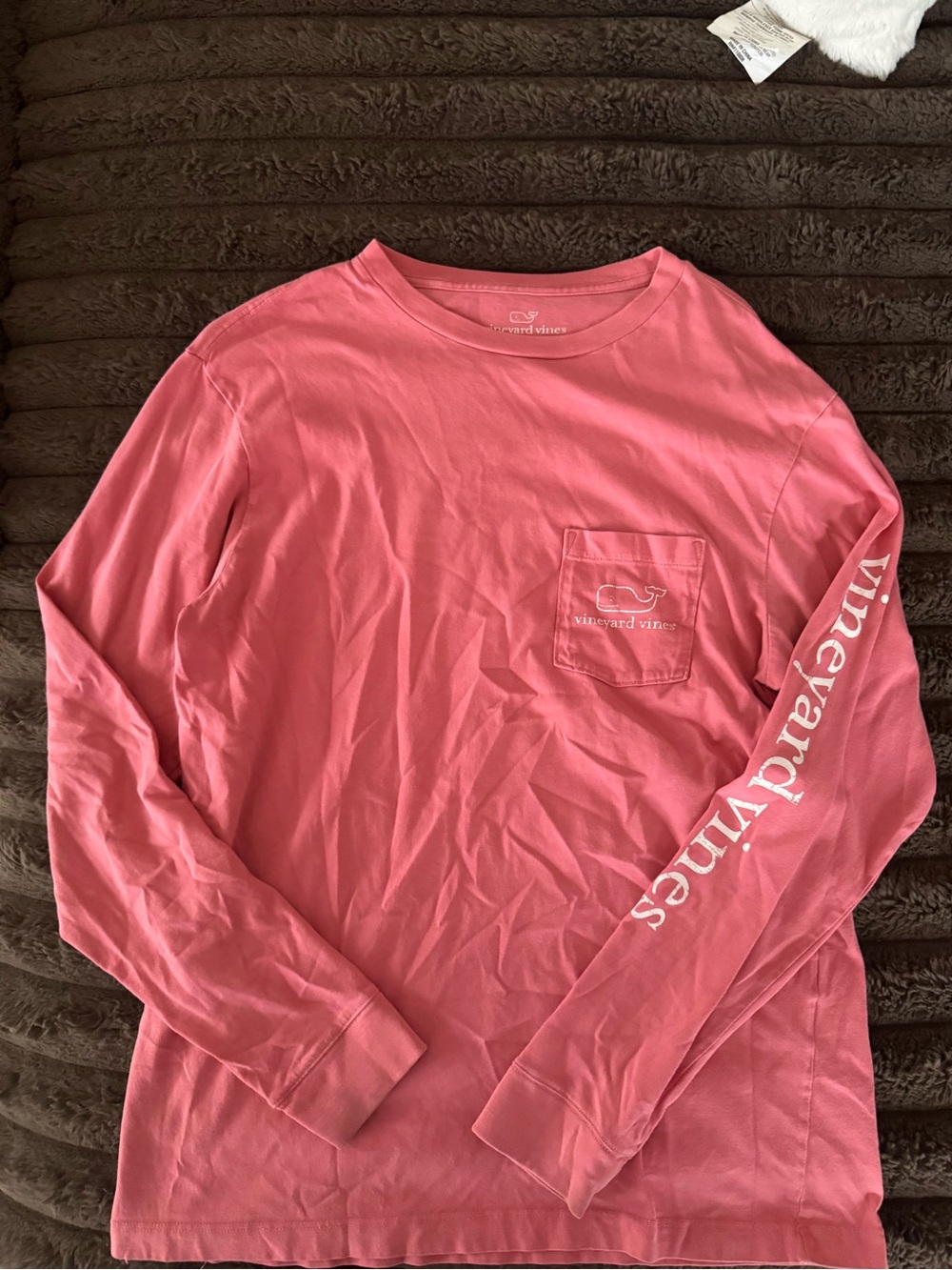 Vineyard Vines Men’s Long-Sleeve Pocket Tee — Coral